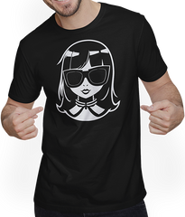 Produktbild von T-Shirt mit Mann Niedliche Anime Mädchen Gothic Manga Märchen Sonnenbrille