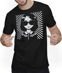 Produktbild von T-Shirt mit Mann Niedliche Anime Mädchen Gothic Manga Märchen Sonnenbrille