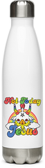 Produktbild von Edelstahlflasche Not Today Jesus lustiges Kawaii Baphomet Satan Teufel Einhorn