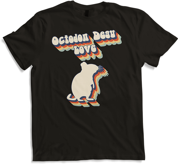 Produktbild von T-Shirt Octodon Degu Love Retro Vintage Stil Lustiger Degu Spruch