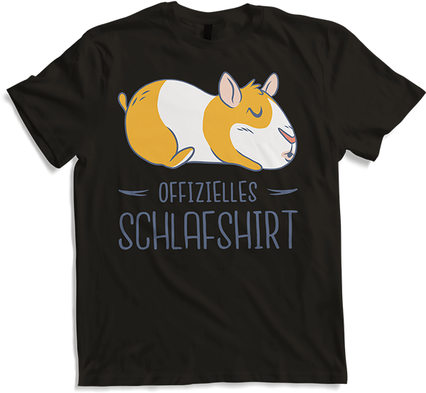 Produktbild von T-Shirt Offizielles Schlafshirt | Pyjama Schlafanzug Meerschweinchen