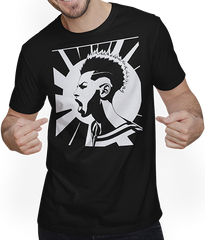 Produktbild von T-Shirt mit Mann Schreiender Punkrocker mit mohican Anarchy Punk