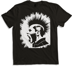 Produktbild von T-Shirt Schreiender Punkrocker mit mohican Anarchy Punk