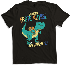 Produktbild von T-Shirt Schulkind Erste Klasse Schulanfänger Schulstart Dinosaurier
