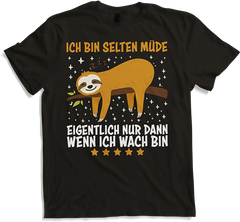 Produktbild von T-Shirt Selten Müde Schlafen Lustige Faultier Sprüche Sarkastisches