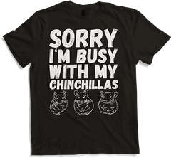 Produktbild von T-Shirt Sorry Busy With Chinchillas | Chinchilla Spruch Frauen Mädchen