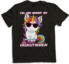 Bereit zu diskutieren Einhorn Freche Sarkastische Sprüche
