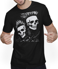 Anarchy Fan Totenkopf mit Mohawk Crazy Antisocial Punk