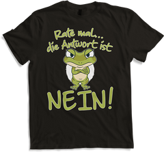 Antwort NEIN Frosch Genervte Teenager Frecher Spruch Mädchen