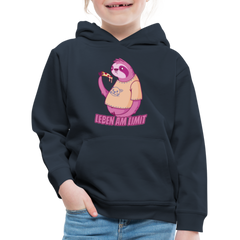 Faultier: Leben am Limit Kinder Premium Hoodie - Navy