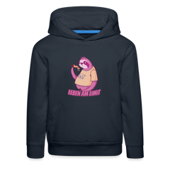 Faultier: Leben am Limit Kinder Premium Hoodie - Navy