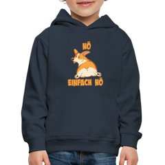 Corgi: Nö Einfach Nö Kinder Premium Hoodie - Navy