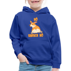 Corgi: Nö Einfach Nö Kinder Premium Hoodie - Royalblau