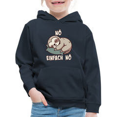 Faultier Nö einfach nö Kinder Premium Hoodie - Navy