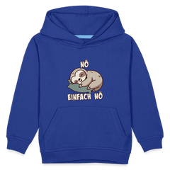 Faultier Nö einfach nö Kinder Premium Hoodie - Royalblau
