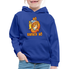 Faultier Nö einfach nö Kinder Premium Hoodie - Royalblau