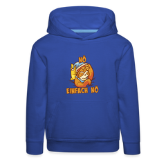 Faultier Nö einfach nö Kinder Premium Hoodie - Royalblau