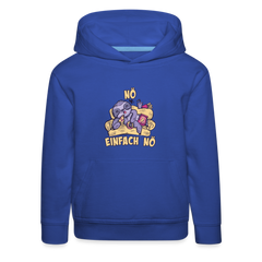 Faultier Pizza Nö einfach nö Kinder Premium Hoodie - Royalblau