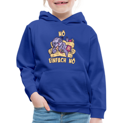 Faultier Pizza Nö einfach nö Kinder Premium Hoodie - Royalblau