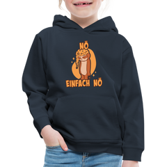 Faultier Schlafmütze Nö Einfach Nö Kinder Premium Hoodie - Navy