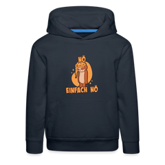 Faultier Schlafmütze Nö Einfach Nö Kinder Premium Hoodie - Navy