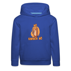 Faultier Schlafmütze Nö Einfach Nö Kinder Premium Hoodie - Royalblau