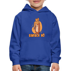 Faultier Schlafmütze Nö Einfach Nö Kinder Premium Hoodie - Royalblau