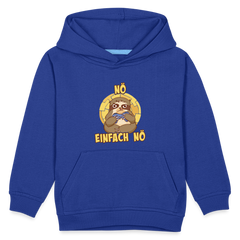 Faultier Zocker Nö Einfach Nö Kinder Premium Hoodie - Royalblau