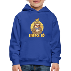Faultier Zocker Nö Einfach Nö Kinder Premium Hoodie - Royalblau