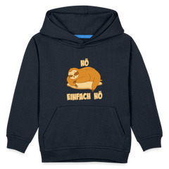 Faultier Schlafen Nö Einfach Nö Kinder Premium Hoodie - Navy