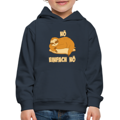 Faultier Schlafen Nö Einfach Nö Kinder Premium Hoodie - Navy