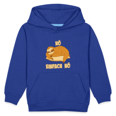 Faultier Schlafen Nö Einfach Nö Kinder Premium Hoodie - Royalblau