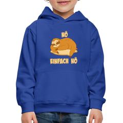 Faultier Schlafen Nö Einfach Nö Kinder Premium Hoodie - Royalblau