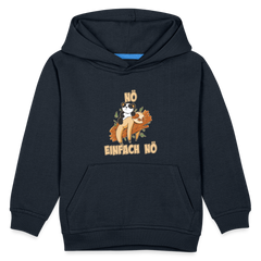 Faultier Panda Nö Einfach Nö Kinder Premium Hoodie - Navy
