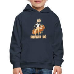 Faultier Panda Nö Einfach Nö Kinder Premium Hoodie - Navy