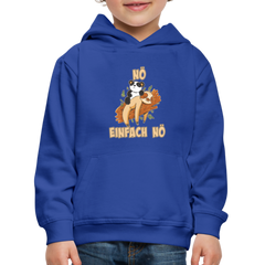Faultier Panda Nö Einfach Nö Kinder Premium Hoodie - Royalblau