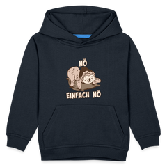 Faultier Schlafmütze Nö Einfach Nö Kinder Premium Hoodie - Navy