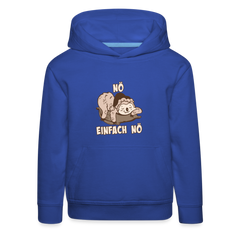 Faultier Schlafmütze Nö Einfach Nö Kinder Premium Hoodie - Royalblau