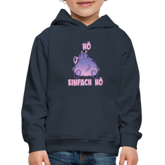 Flusspferd Nö Einfach Nö Kinder Premium Hoodie - Navy