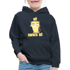 Katze Nö Einfach Nö Kinder Premium Hoodie - Navy