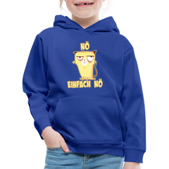 Katze Nö Einfach Nö Kinder Premium Hoodie - Royalblau