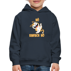 Katze Nö Einfach Nö Kinder Premium Hoodie - Navy