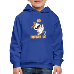 Katze Nö Einfach Nö Kinder Premium Hoodie - Royalblau