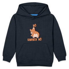 Corgi Popo: Nö Einfach Nö Kinder Premium Hoodie - Navy