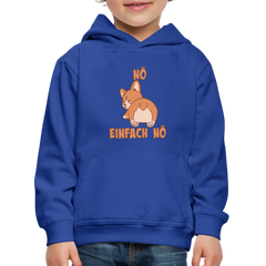Corgi Popo: Nö Einfach Nö Kinder Premium Hoodie - Royalblau