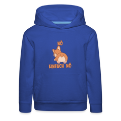 Corgi Popo: Nö Einfach Nö Kinder Premium Hoodie - Royalblau