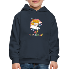 Träumendes Einhorn Nö Einfach Nö Kinder Premium Hoodie - Navy