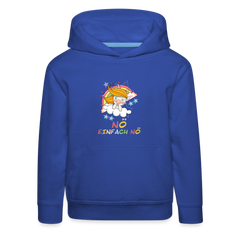 Träumendes Einhorn Nö Einfach Nö Kinder Premium Hoodie - Royalblau