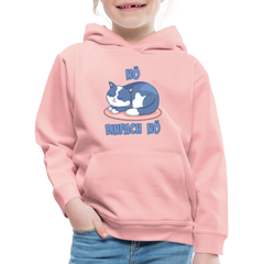 Schlafende Katze Nö Einfach Nö Kinder Premium Hoodie - Kristallrosa