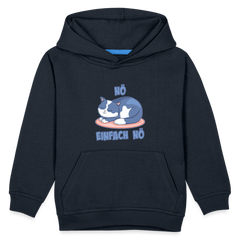 Schlafende Katze Nö Einfach Nö Kinder Premium Hoodie - Navy